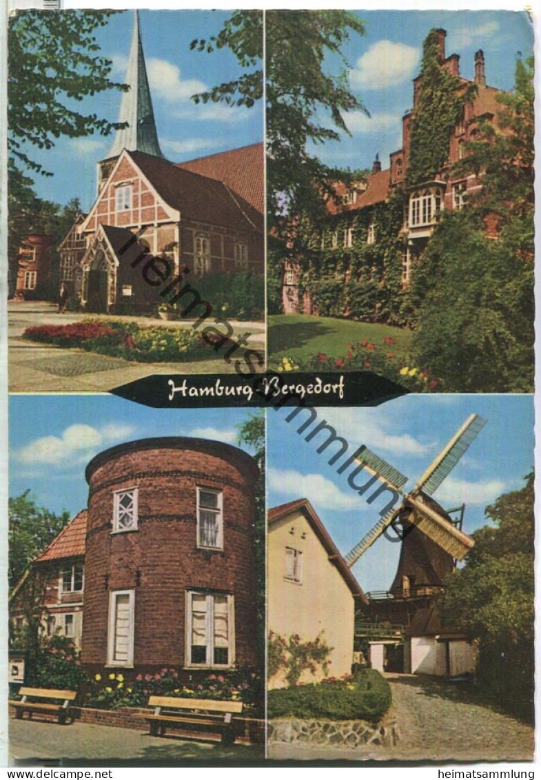 Hamburg Bergedorf - Kirche - Schloss - Hasseturm - Windmühle - Verlag Rud. Reher Hamburg