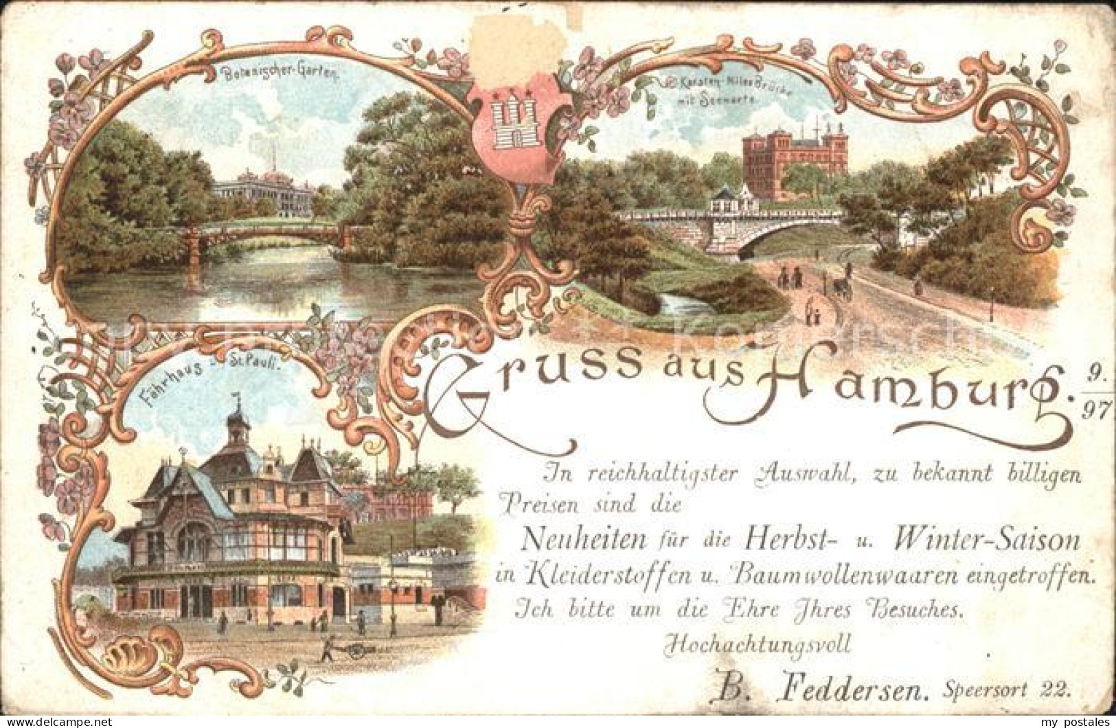 HAMBURG  CITY Botanischer Garten Faehrhaus St Pauli Karsten Miles Bruecke mit Se