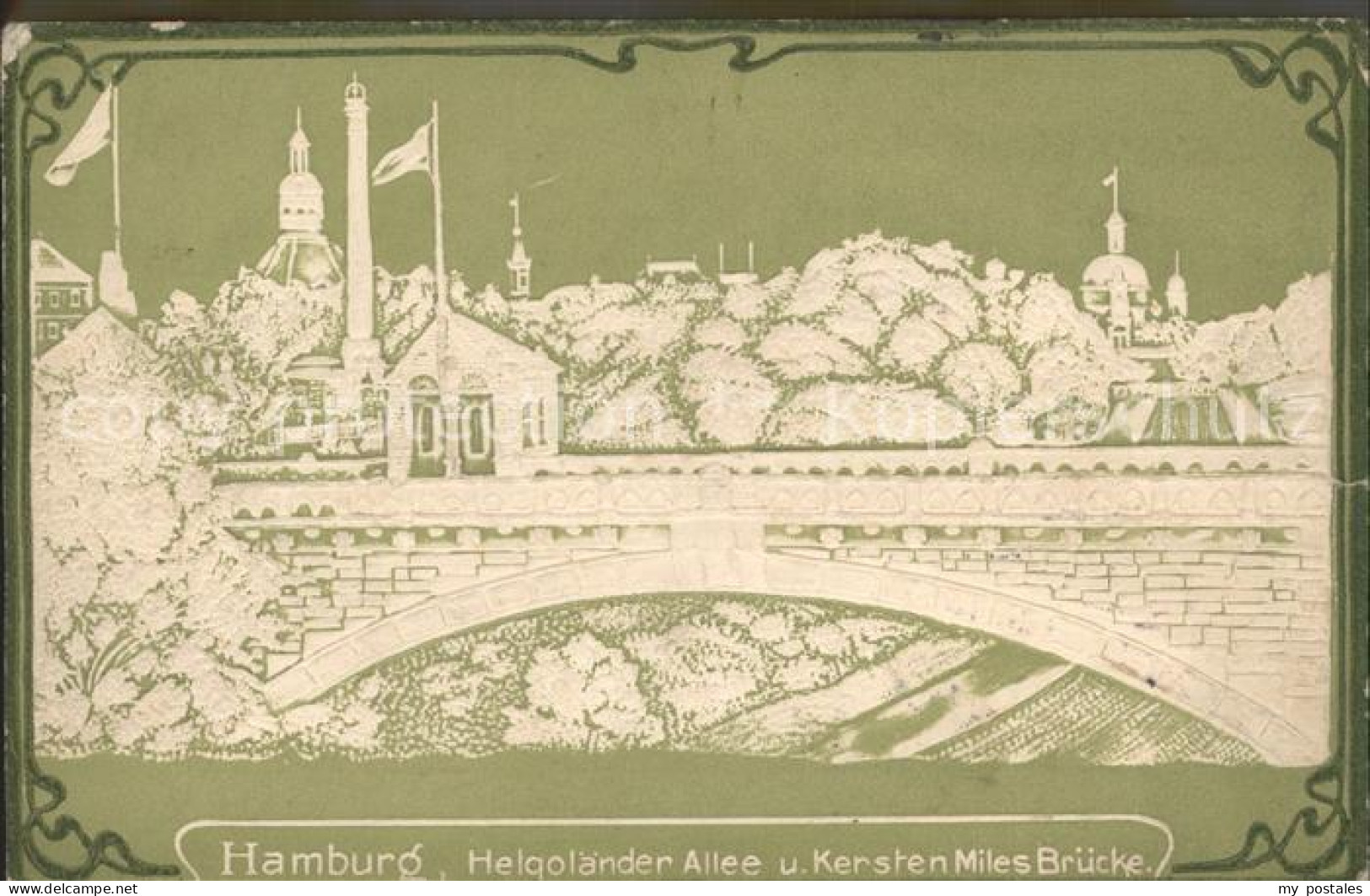 HAMBURG  CITY Helgolaender Allee und Kersten Miles Bruecke