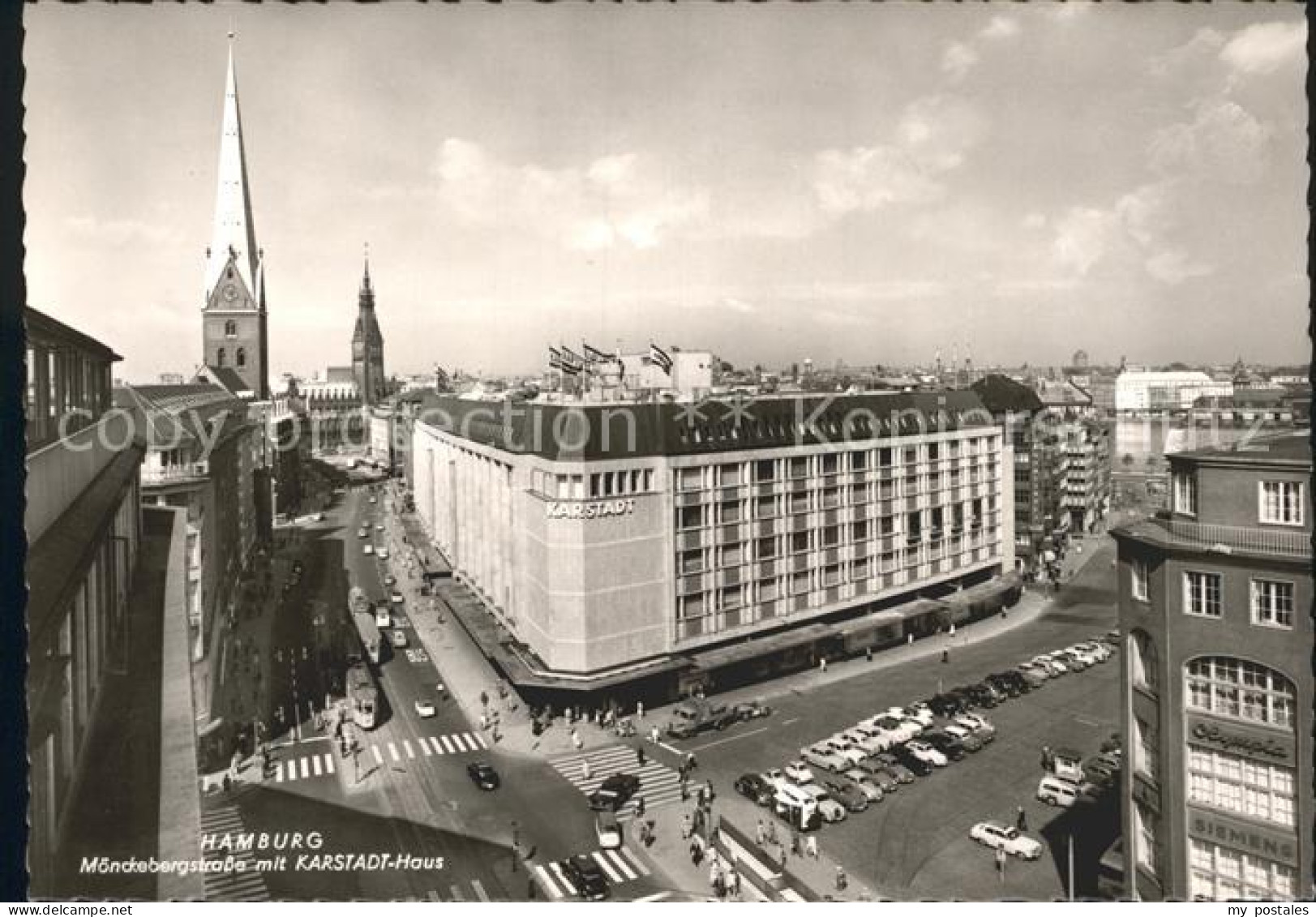 HAMBURG  CITY Moenckebergstrasse mit Karstadt Haus Kirche