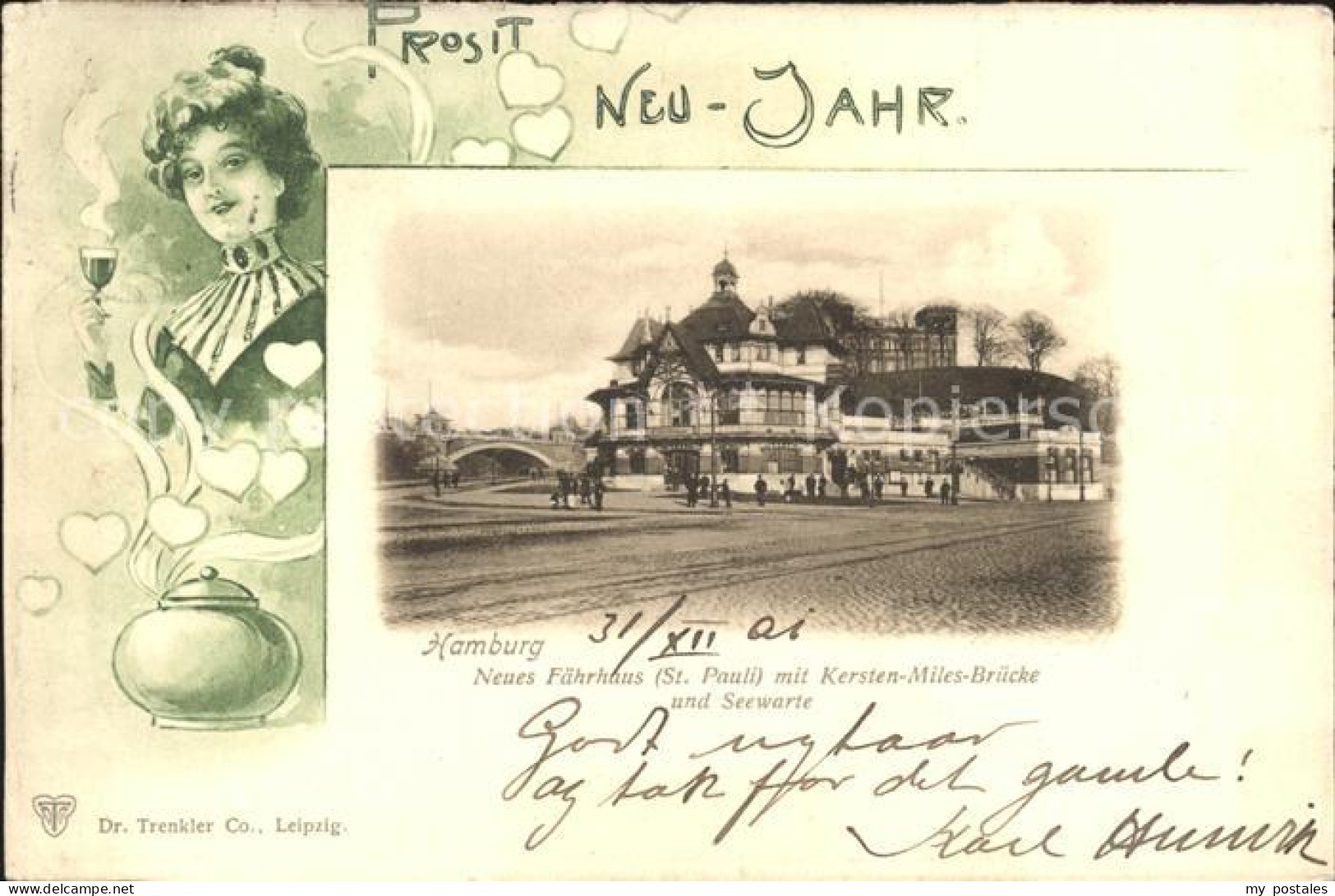 HAMBURG  CITY Neues Faehrhaus mit Kersten Miles Bruecke und Seewarte