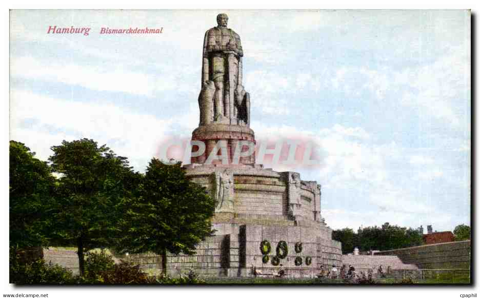 Hamburg-Hambourg-Bismarckdenlmal -CPA