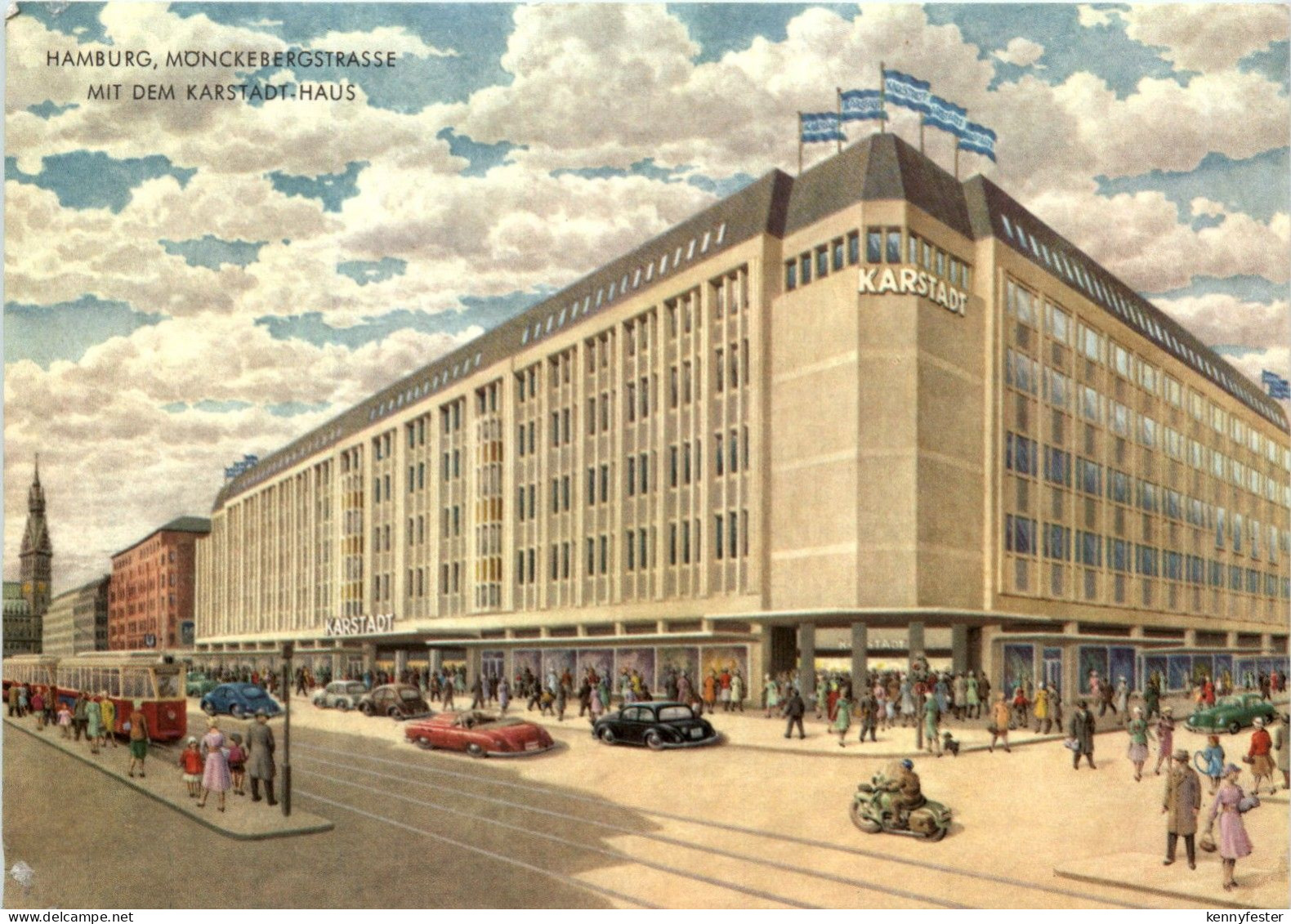 Hamburg - Mönckebergstrasse mit dem karstadt-haus