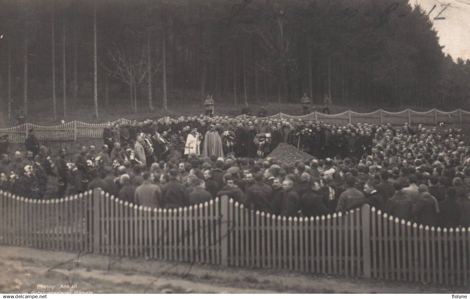 hamelin - hameln - pyrmont - carte photo - messe cérémonie ww1 guerre 1914 1918 - allemagne germany - militaria