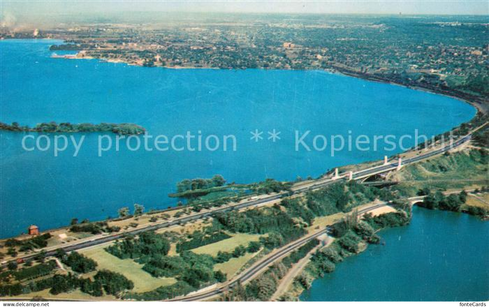 Hamilton Ontario Aerial view of the Eastern approach to Hamilton Bridges Bay