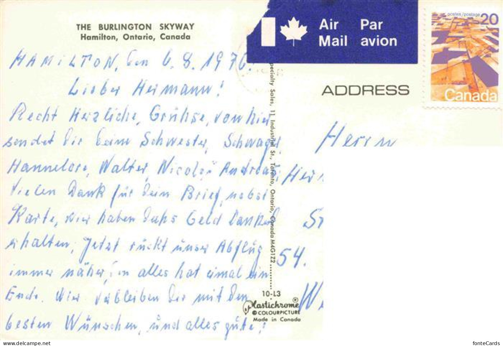 Hamilton Ontario The Burlington Skyway Fliegeraufnahme