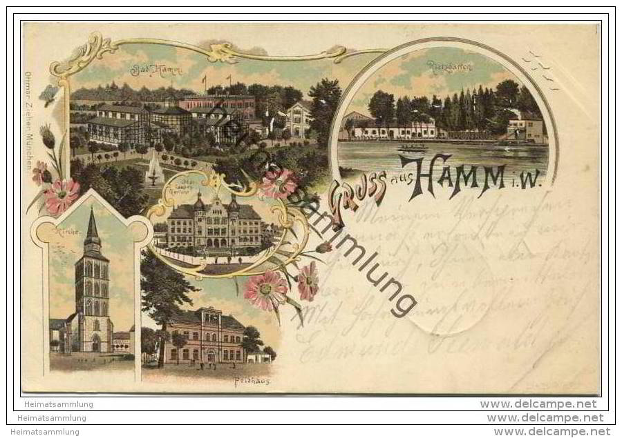 Hamm - Bad Hamm - Rietzgarten - Oberlandesgericht - Feldhaus - Kirche