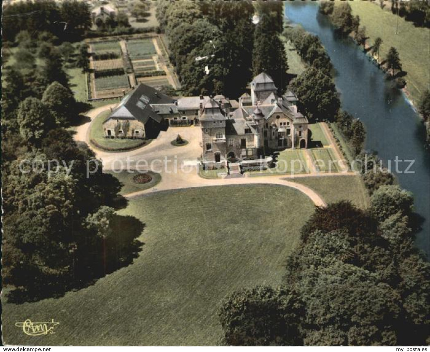 Hamoir Fliegeraufnahme Chateau Lassus