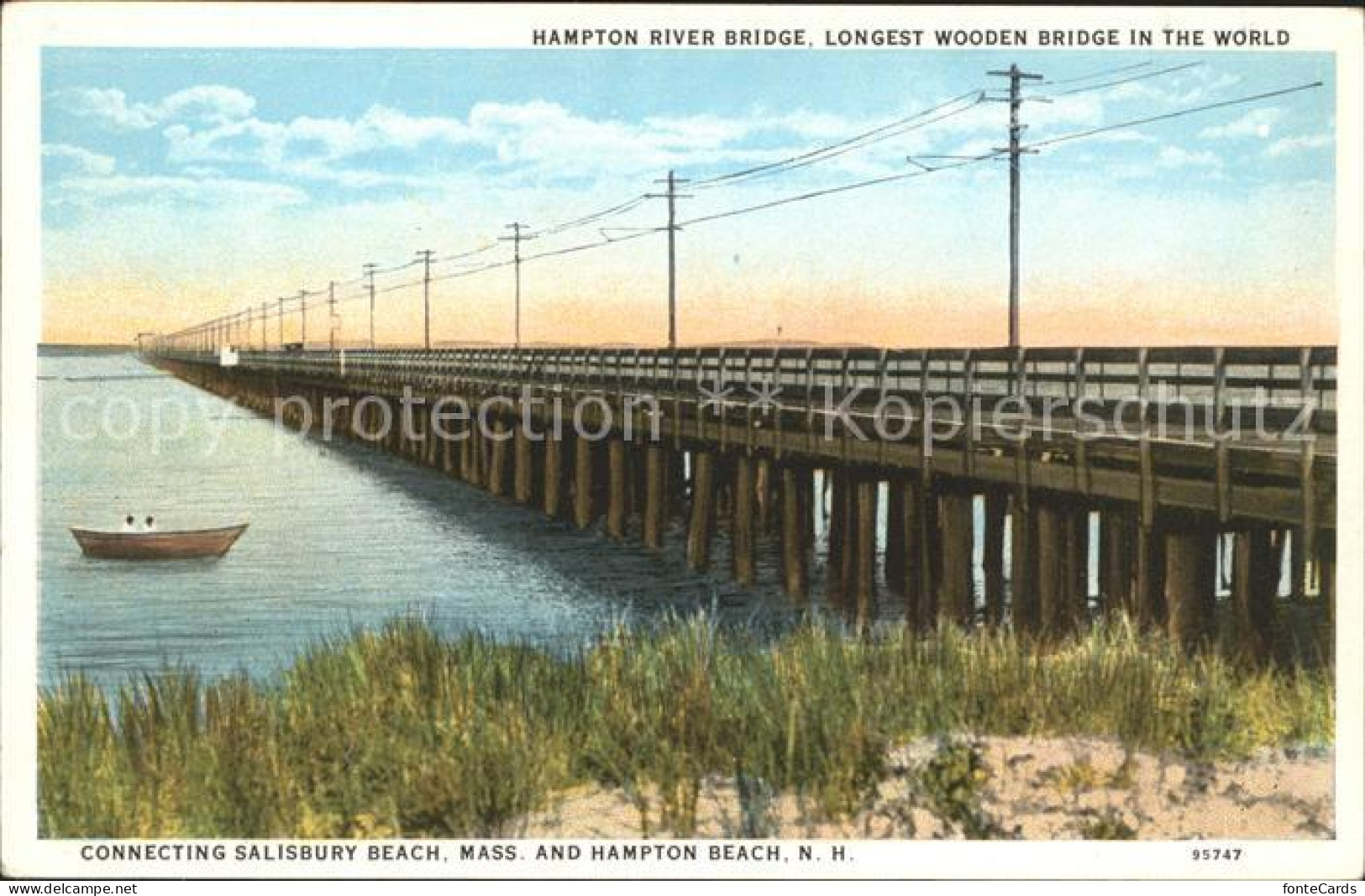 Hampton New Hampshire Hampton River Bridge Wooden Bridge