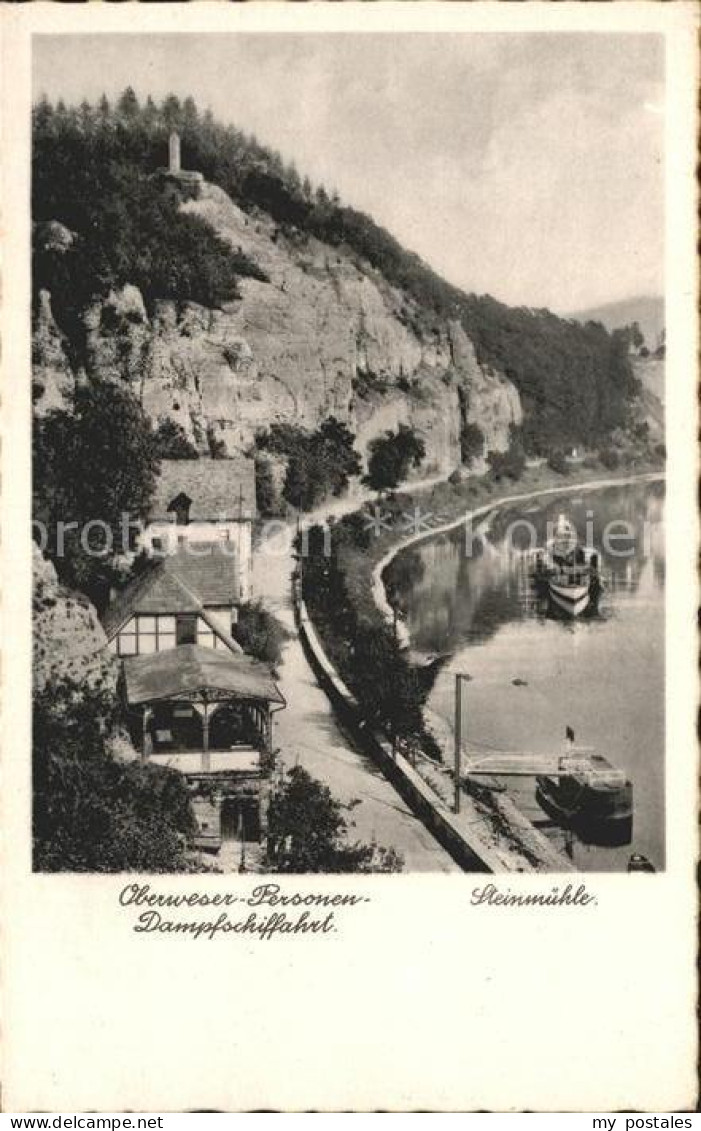 Hann. Muenden Oberweser Personen Dampfschiffahrt Steinmuehle