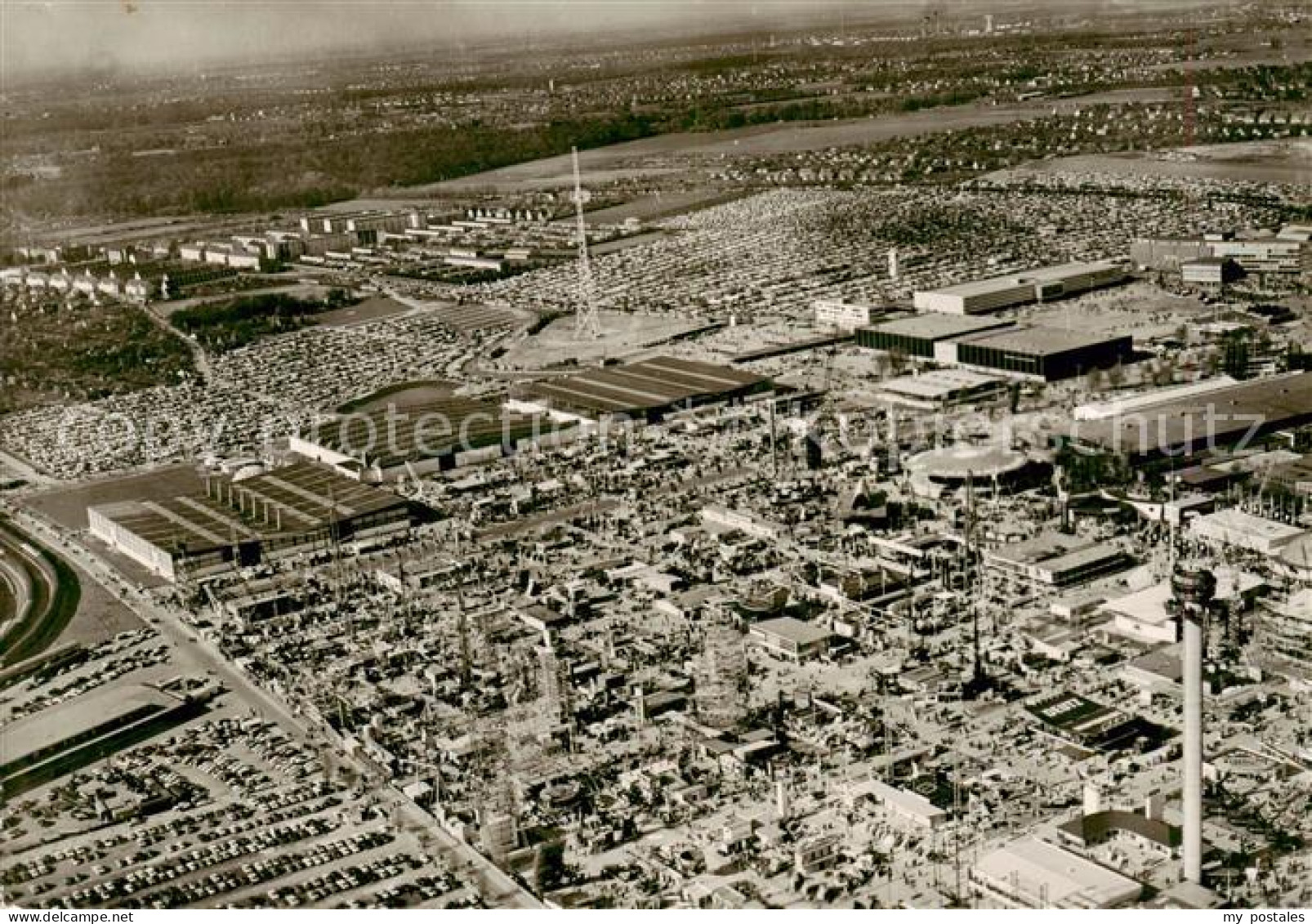 HANNOVER  CITY Hermes Turm Messe Hannover Fliegeraufnahme