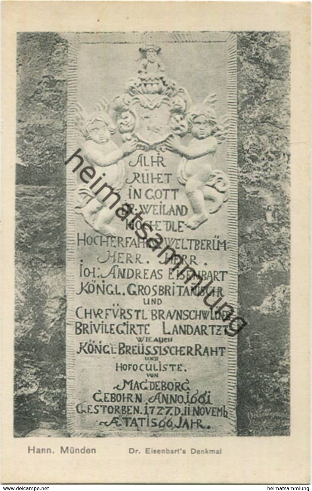 Hannoversch-Münden - Dr. Eisenbarts Denkmal - Verlag I. Herzel Hann. Münden