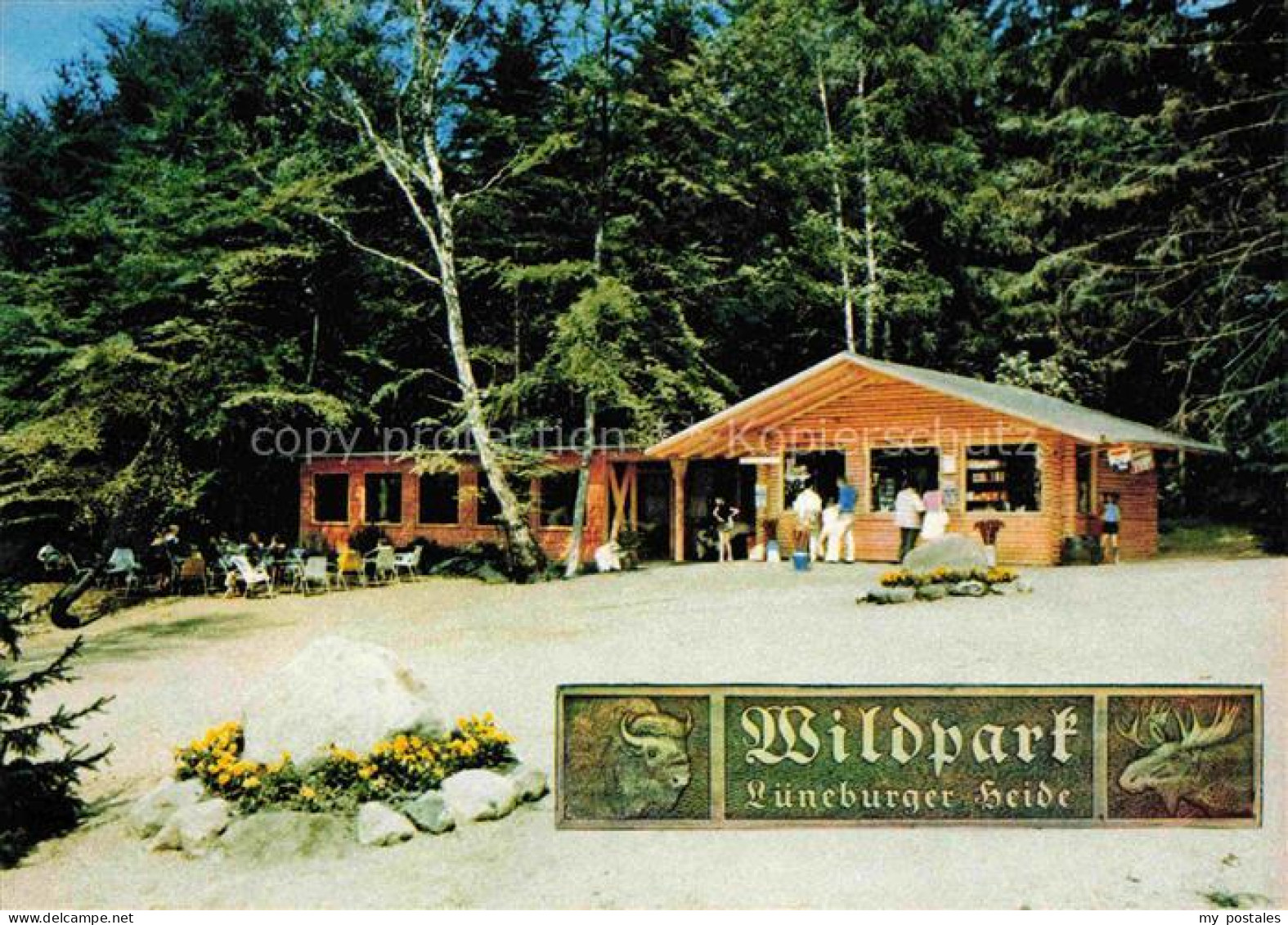 Hanstedt Nordheide Lueneburger Heide Blockhuette im Wildpark Lueneburger Heide