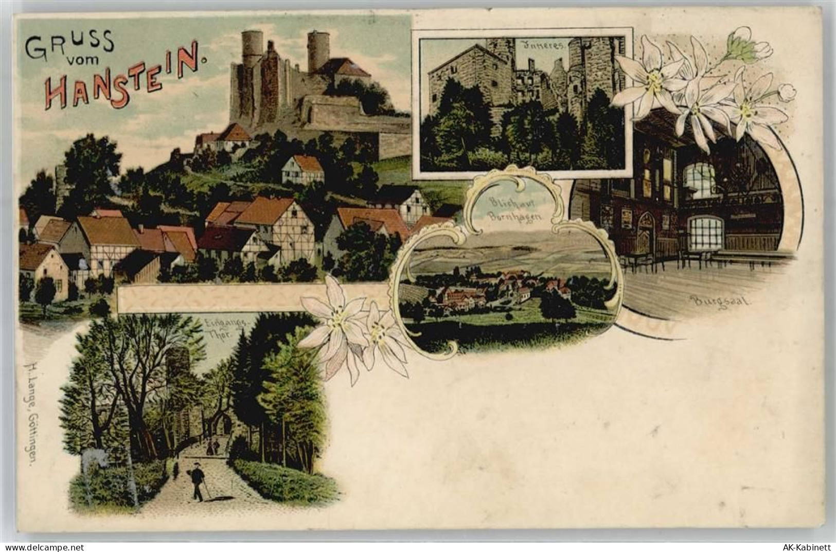Hanstein Burg Lithographie Burg - 51216936