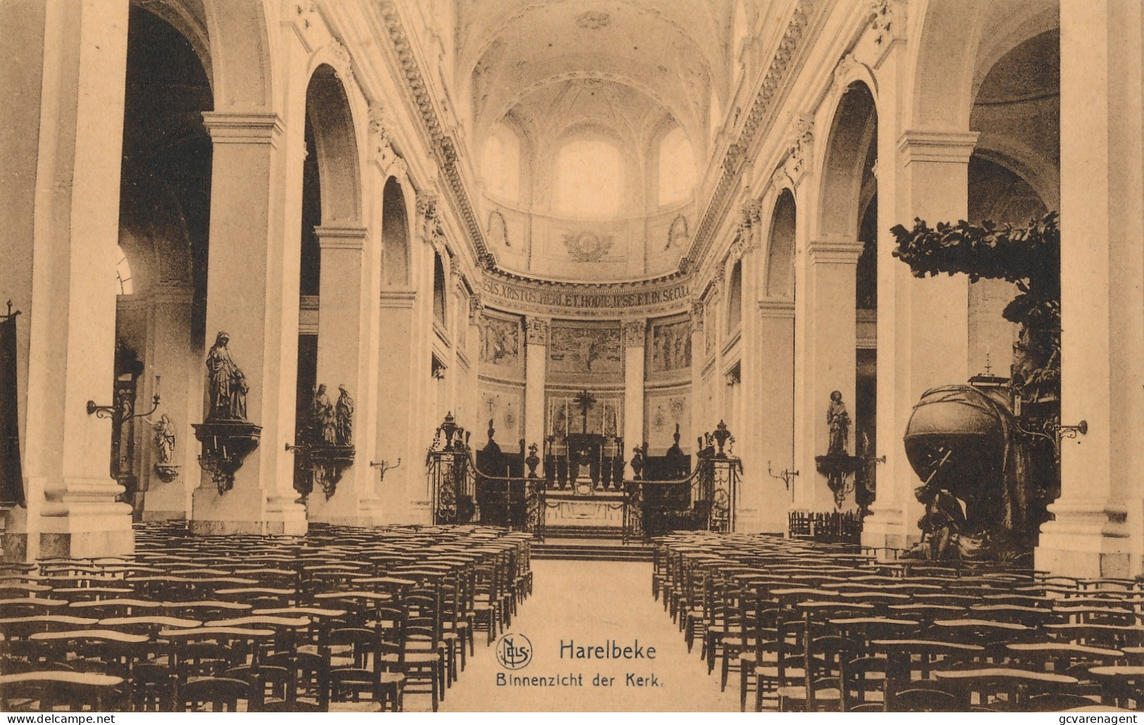 HARELBEKE   BINNENZICHT KERK    SCANS