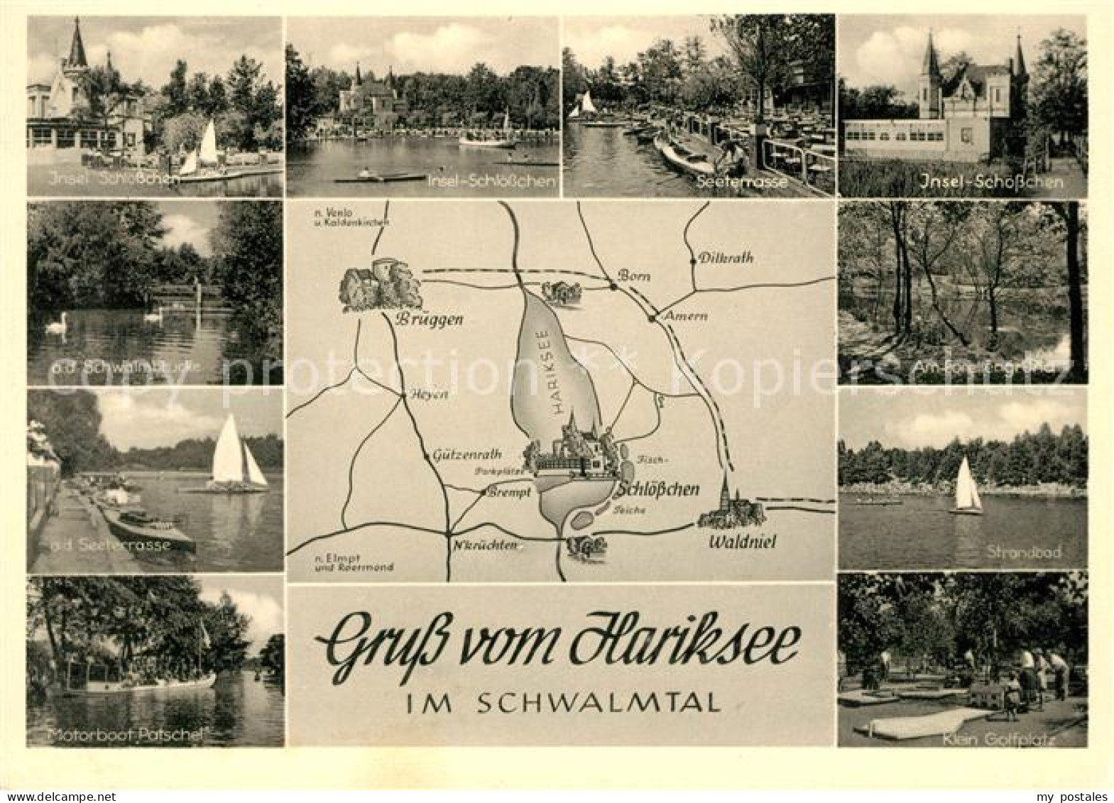 Hariksee Schwalmtal Insel Schloesschen Seeterrasse Forellengrund