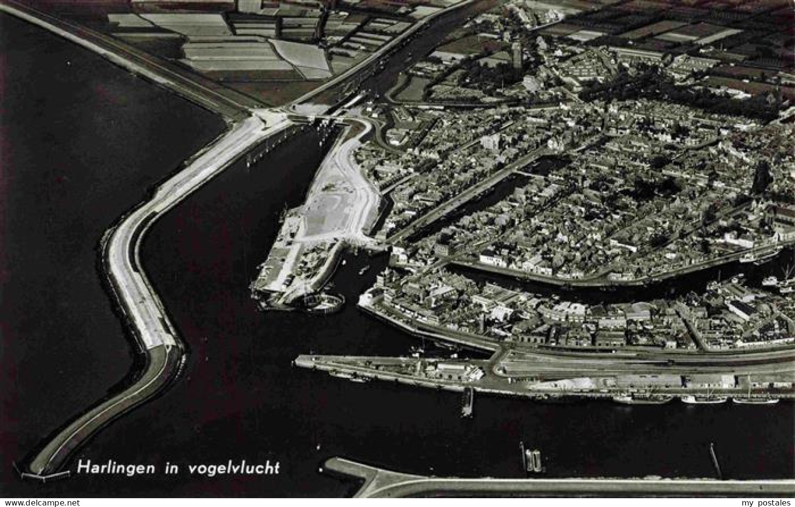 Harlingen Friesland NL Fliegeraufnahme