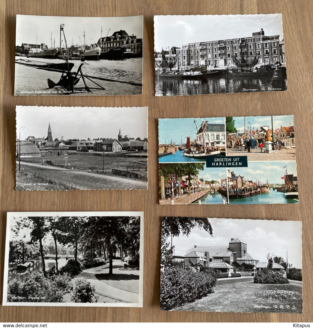 HARLINGEN set of 6 vintage postcards Netherlands