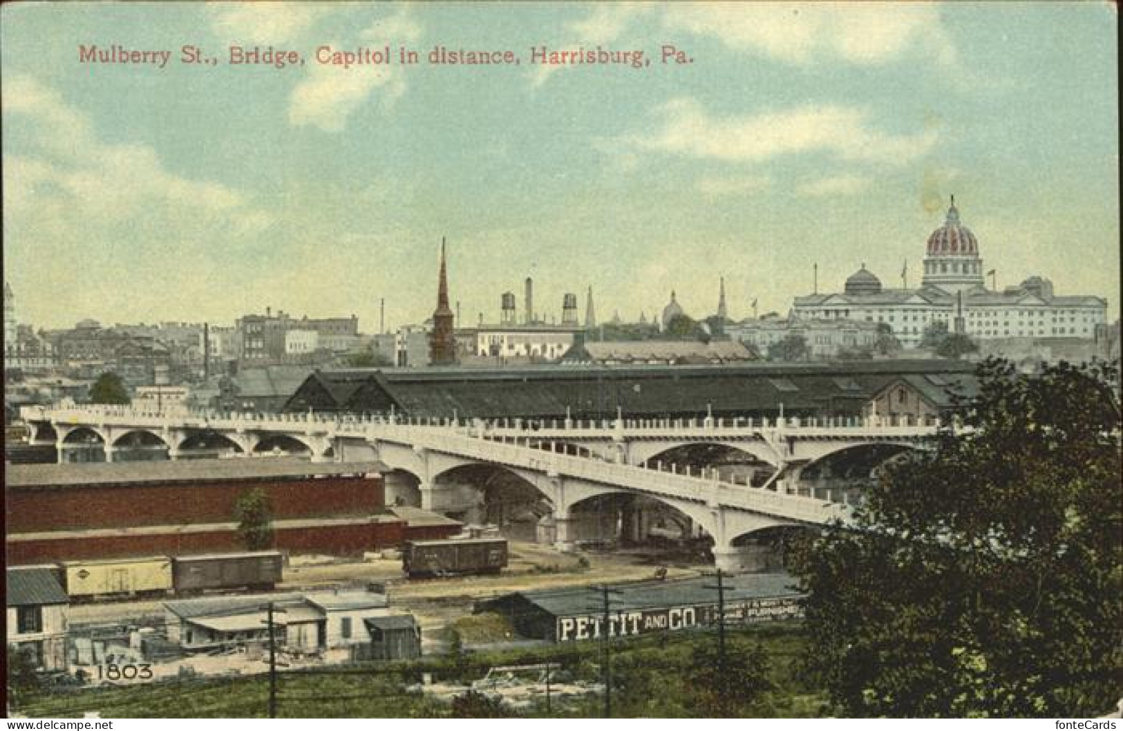 Harrisburg Pennsylvania Mulberry Street Bridge Capitol