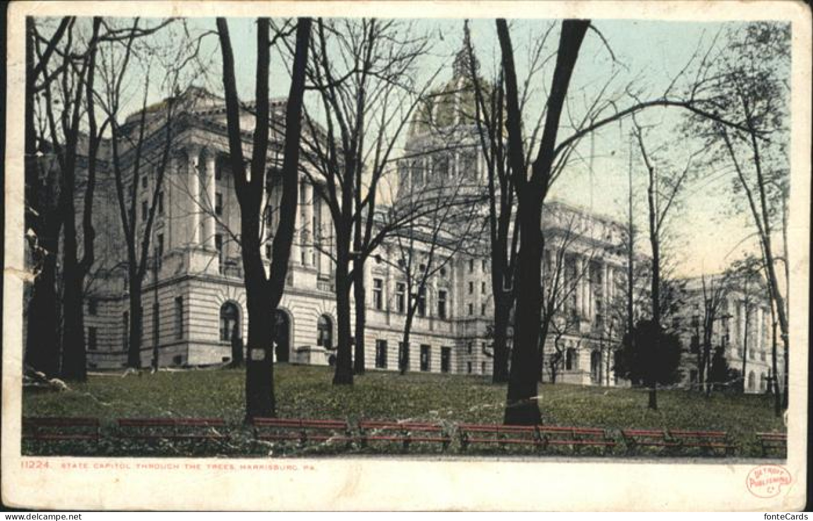 Harrisburg Pennsylvania State Capitol Throuch the Trees
