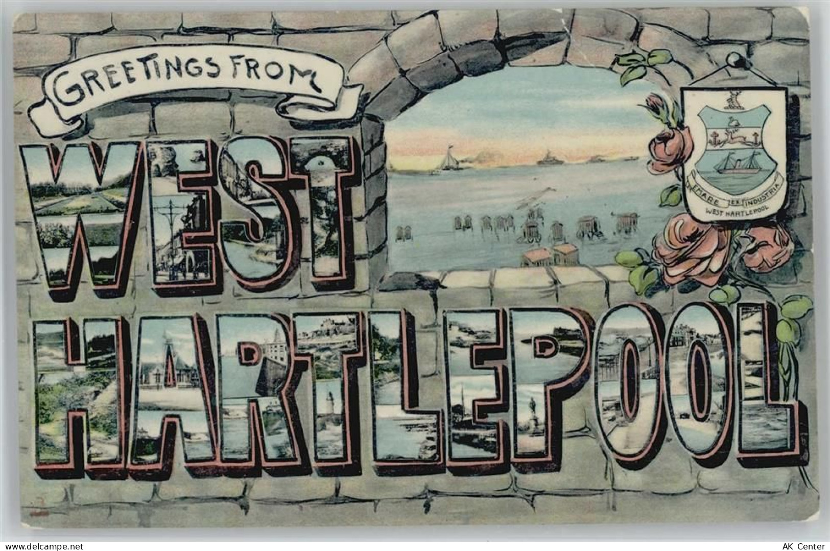 Hartlepool - West Hartlepool Wappen Schmuckrahmen - 12000045