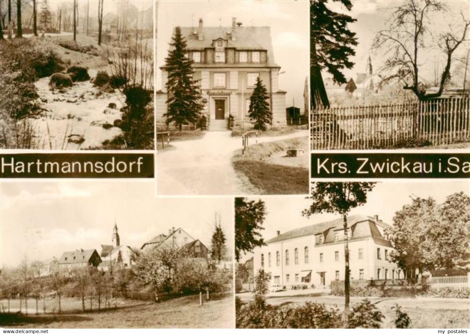 Hartmannsdorf Kirchberg Orts und Teilansichten Rathaus