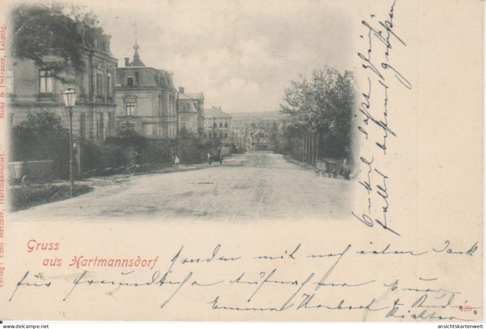 Hartmannsdorf Straßenpartie gl1899 #97.605