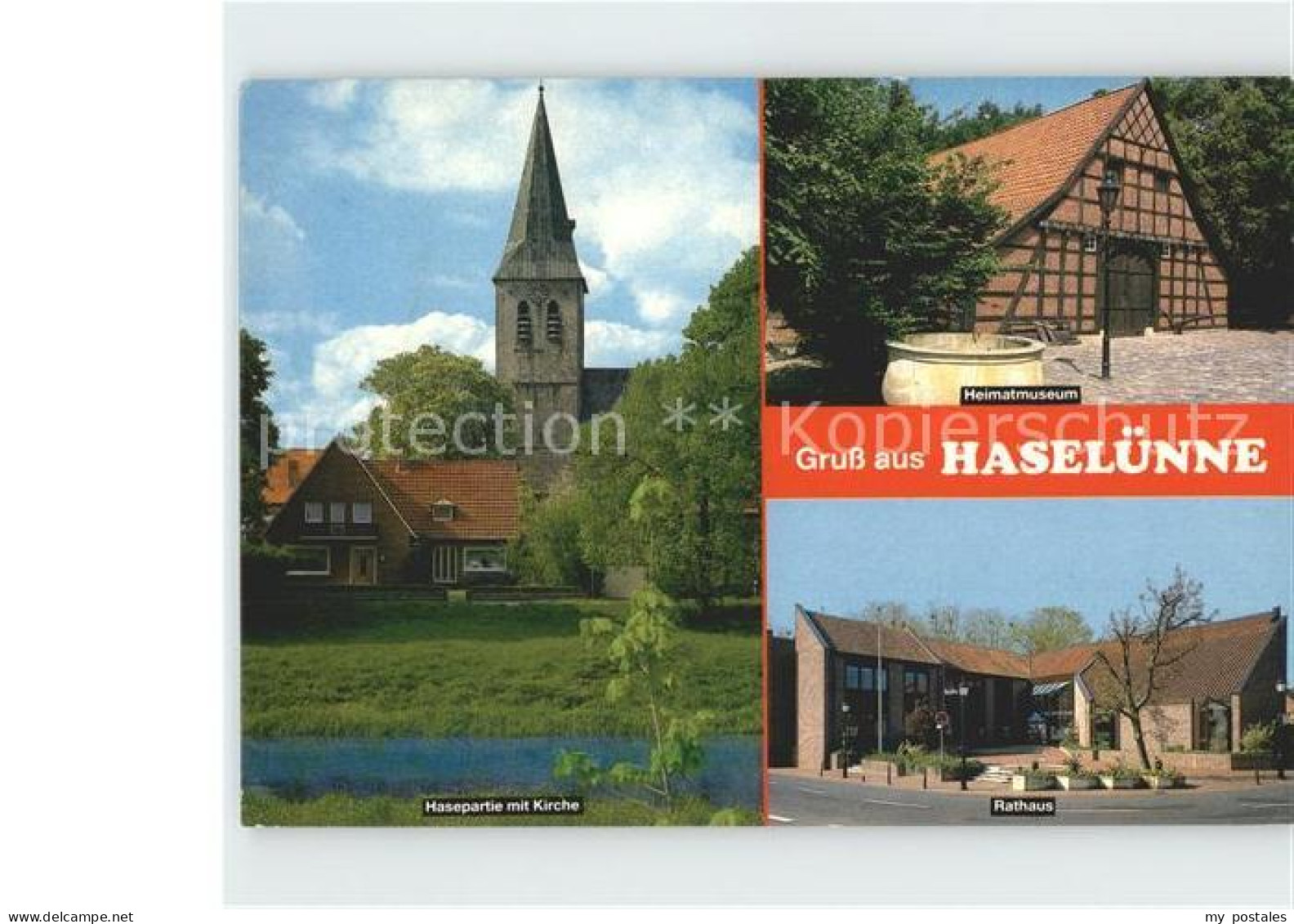 Haseluenne Heimatmuseum Hasepartie mit Kirche