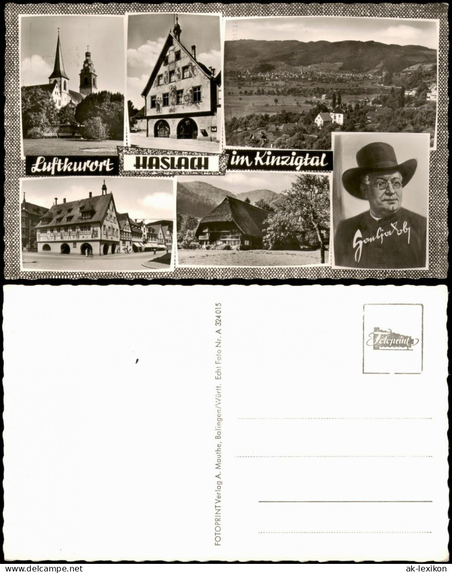 Haslach im Kinzigtal Mehrbildkarte mit Ortsansichten; Kinzigtal 1960
