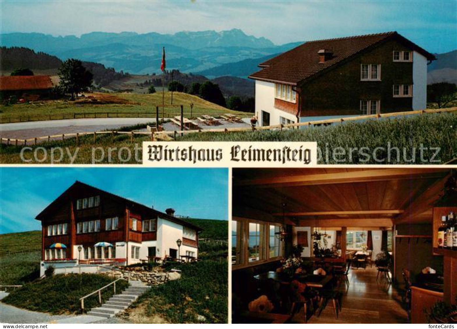 Haslen AI Wirtshaus Leimensteig Panorama Gastraum