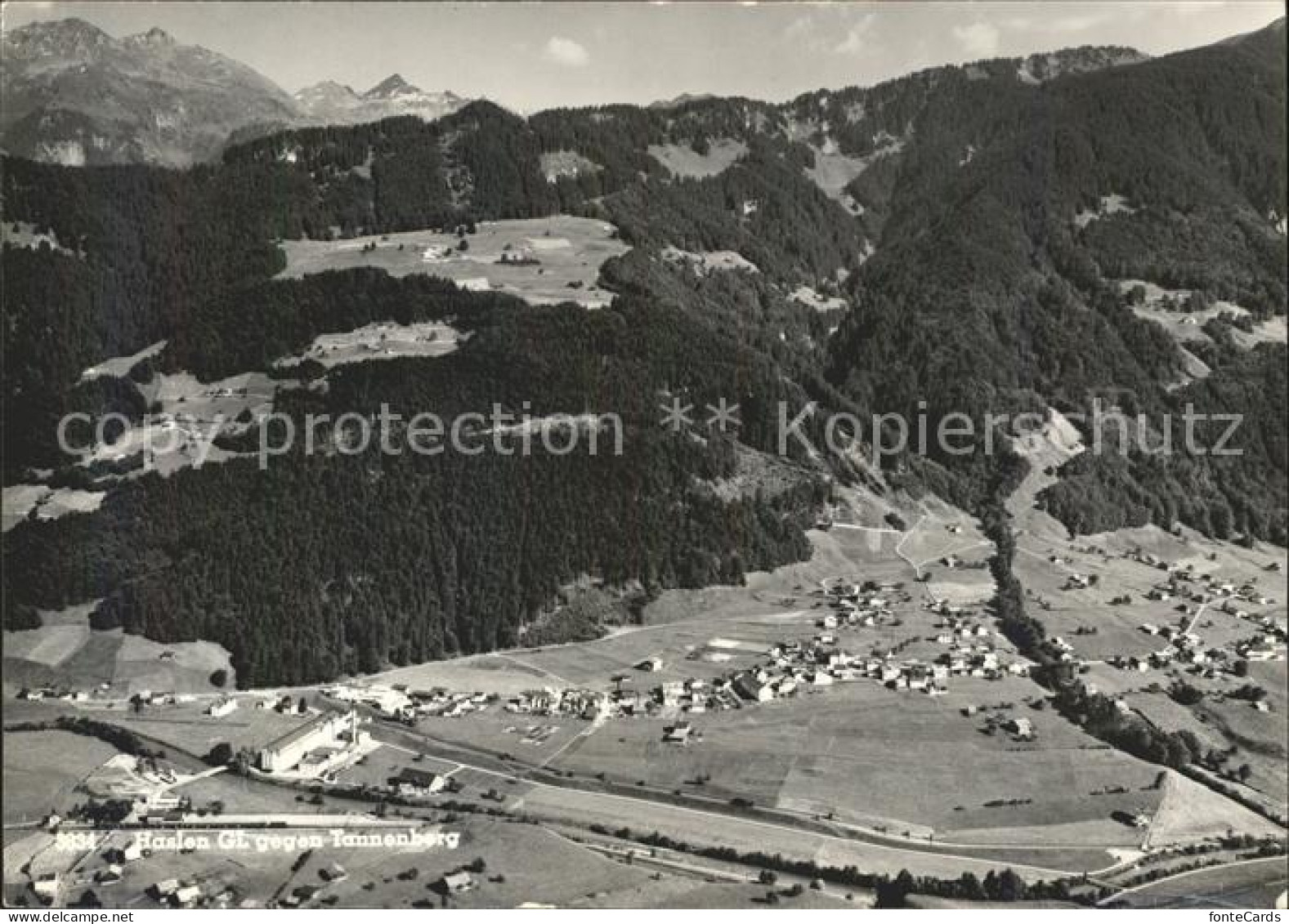 Haslen GL gegen Tannenberg Fliegeraufnahme