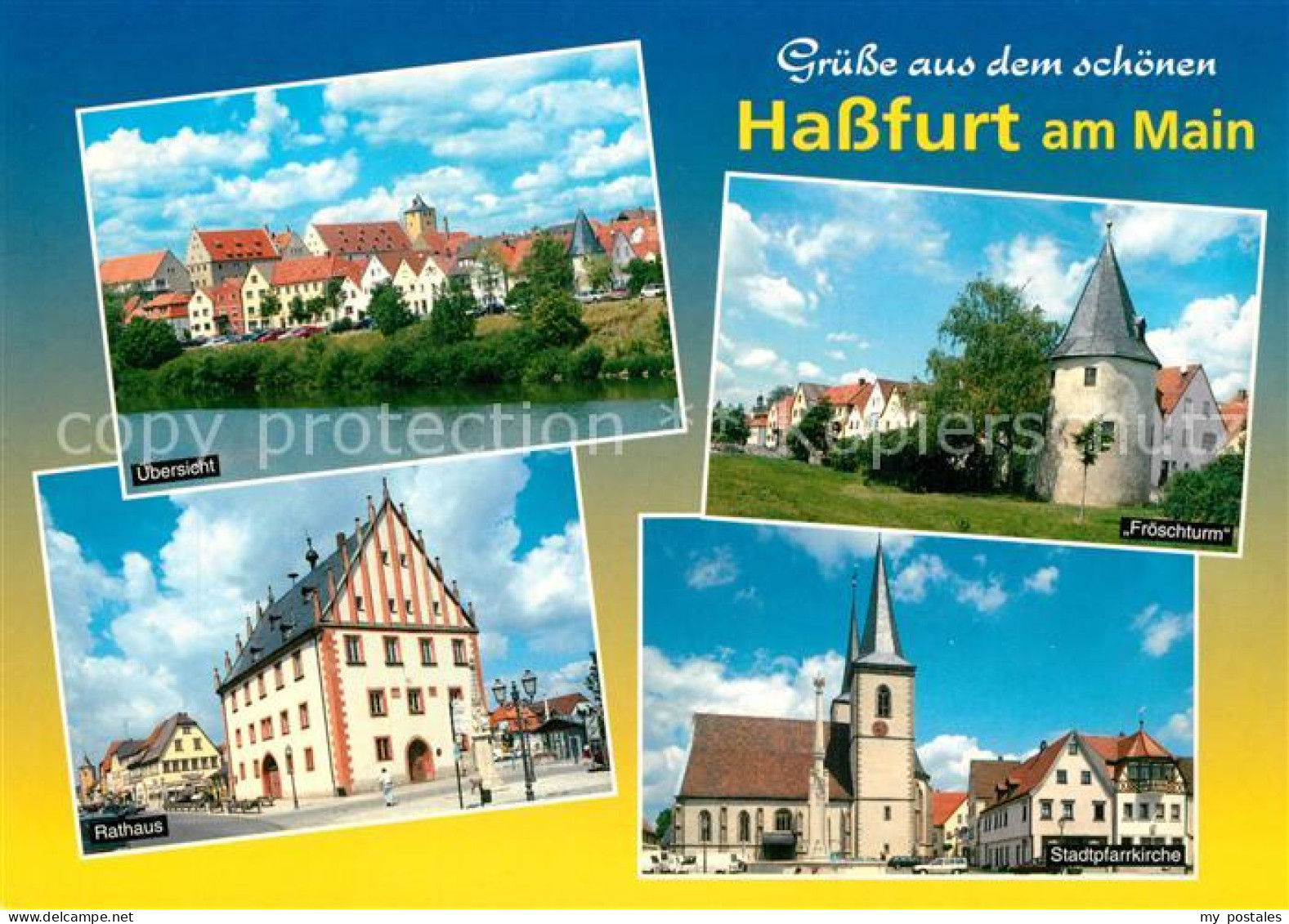 Hassfurt Main Bayern Froeschturm Stadtpfarrkirche Rathaus