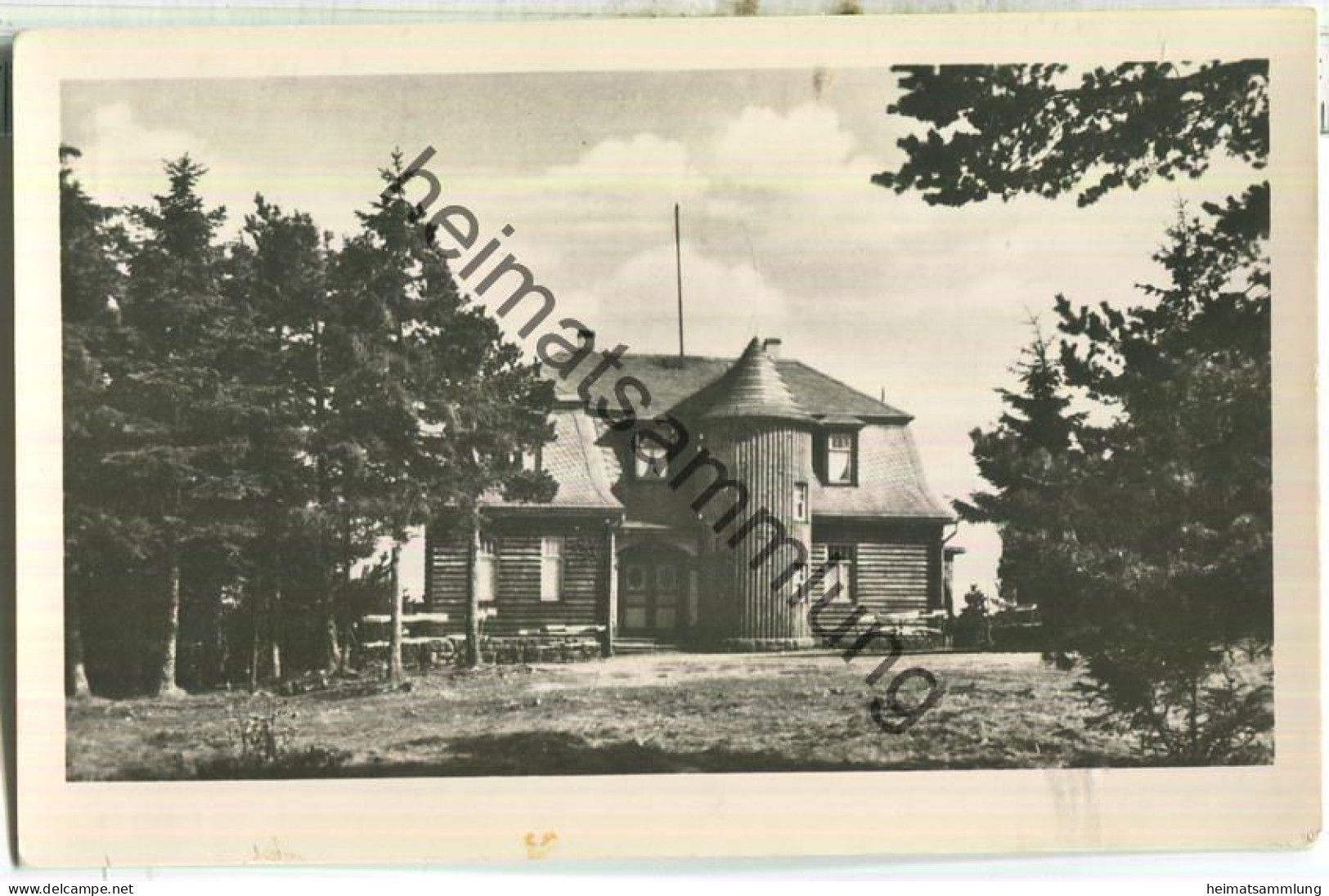 Haus Höhenblick auf dem Langen Berg bei Gehren - Foto-Ansichtskarte - Verlag R. Bechstein Ilmenau  1953