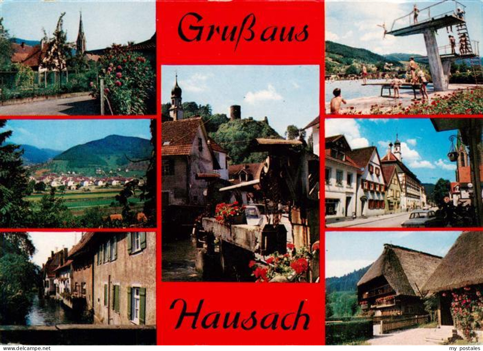 Hausach Orts und Teilansichten Schwimmbad Strasse Schwarzwaldhaus