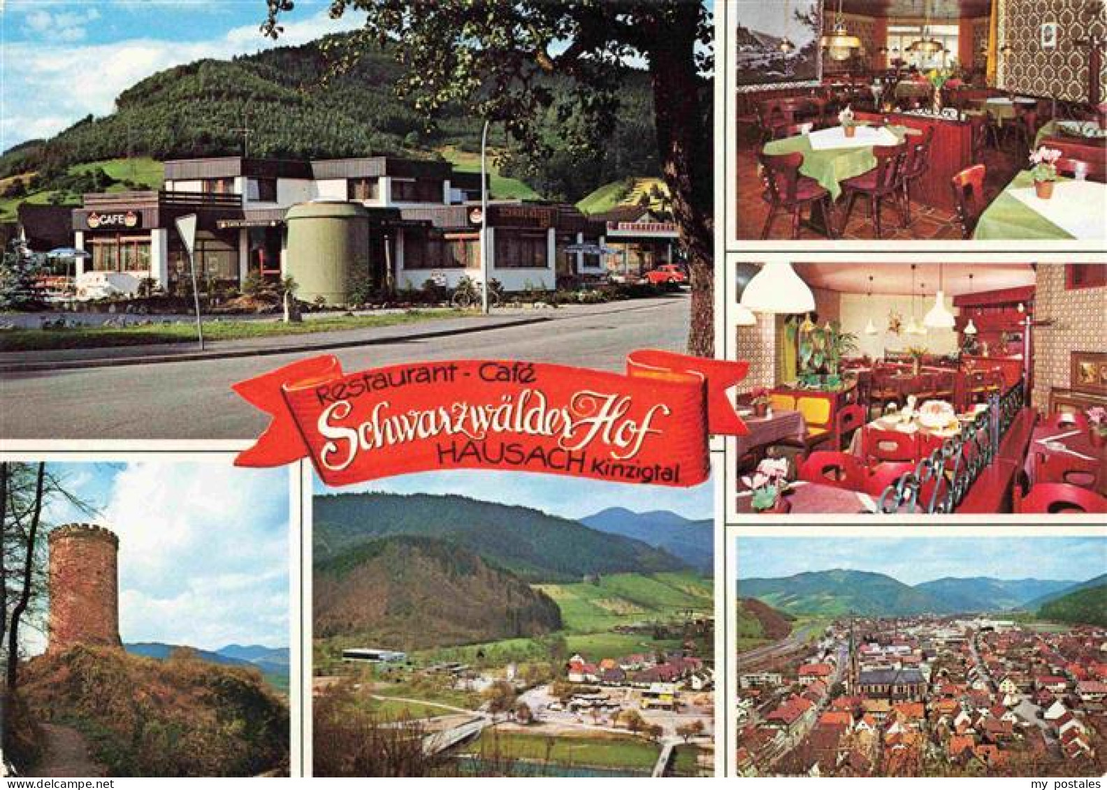 Hausach Restaurant Cafe Schwarzwaelder Hof Gastraeume Burgturm Panorama