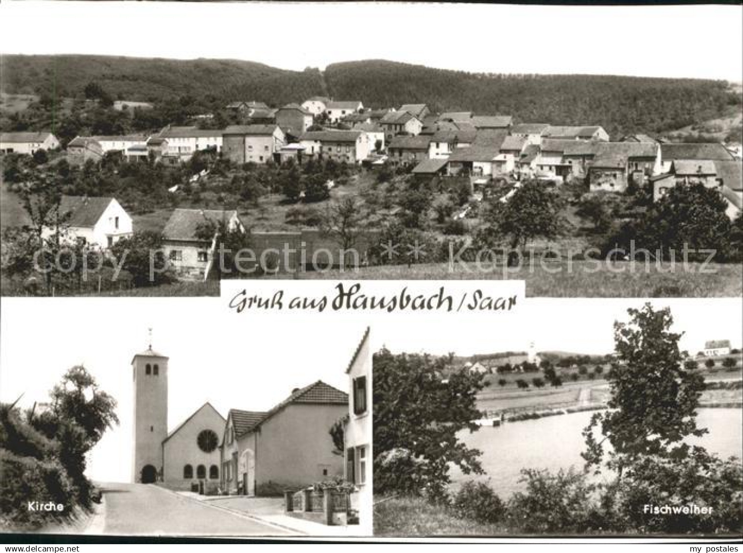 Hausbach Losheim See Kirche Fischweiher