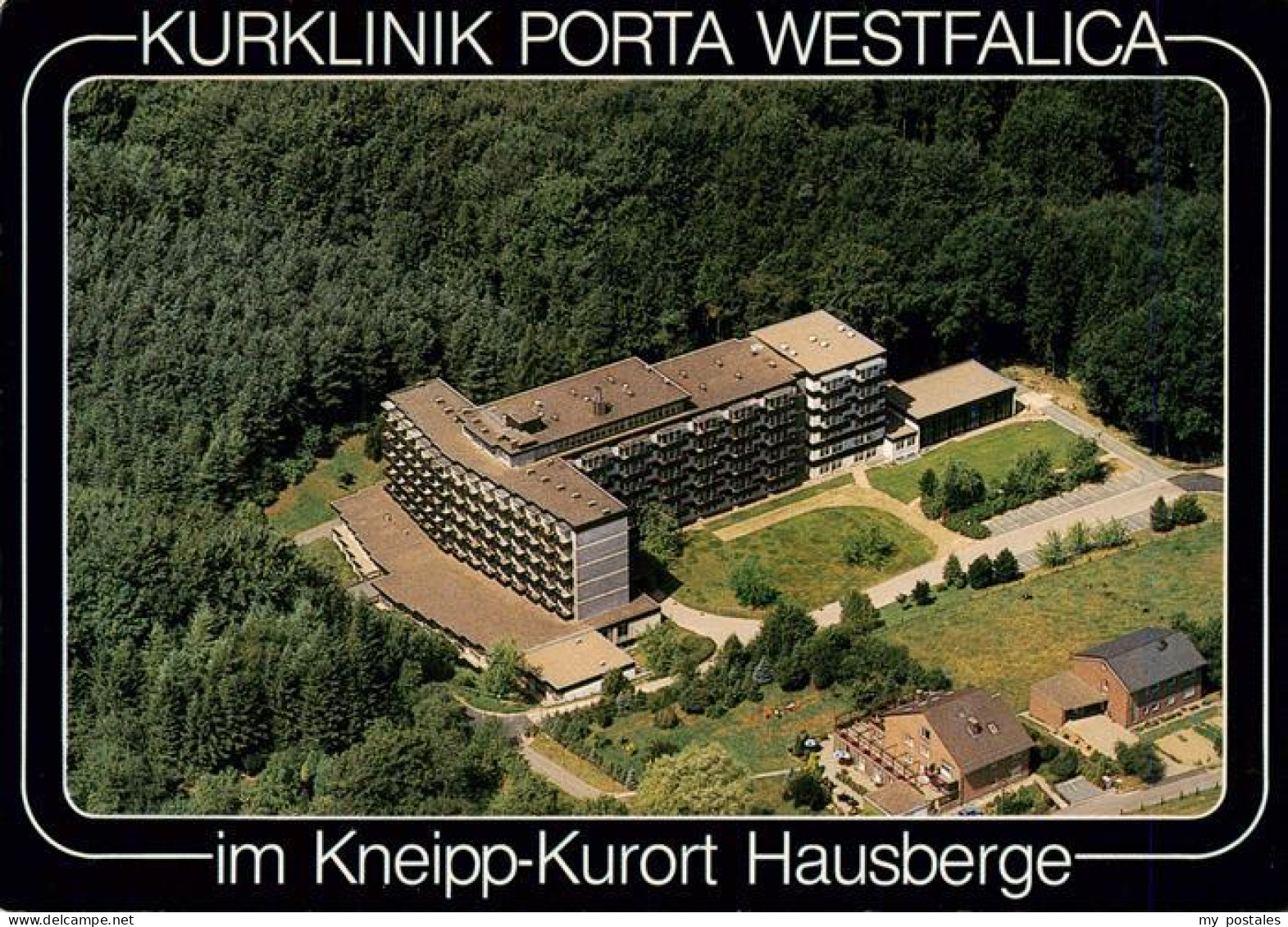 Hausberge Porta Westfalica Kurklinik Porta Westfalica Fliegeraufnahme