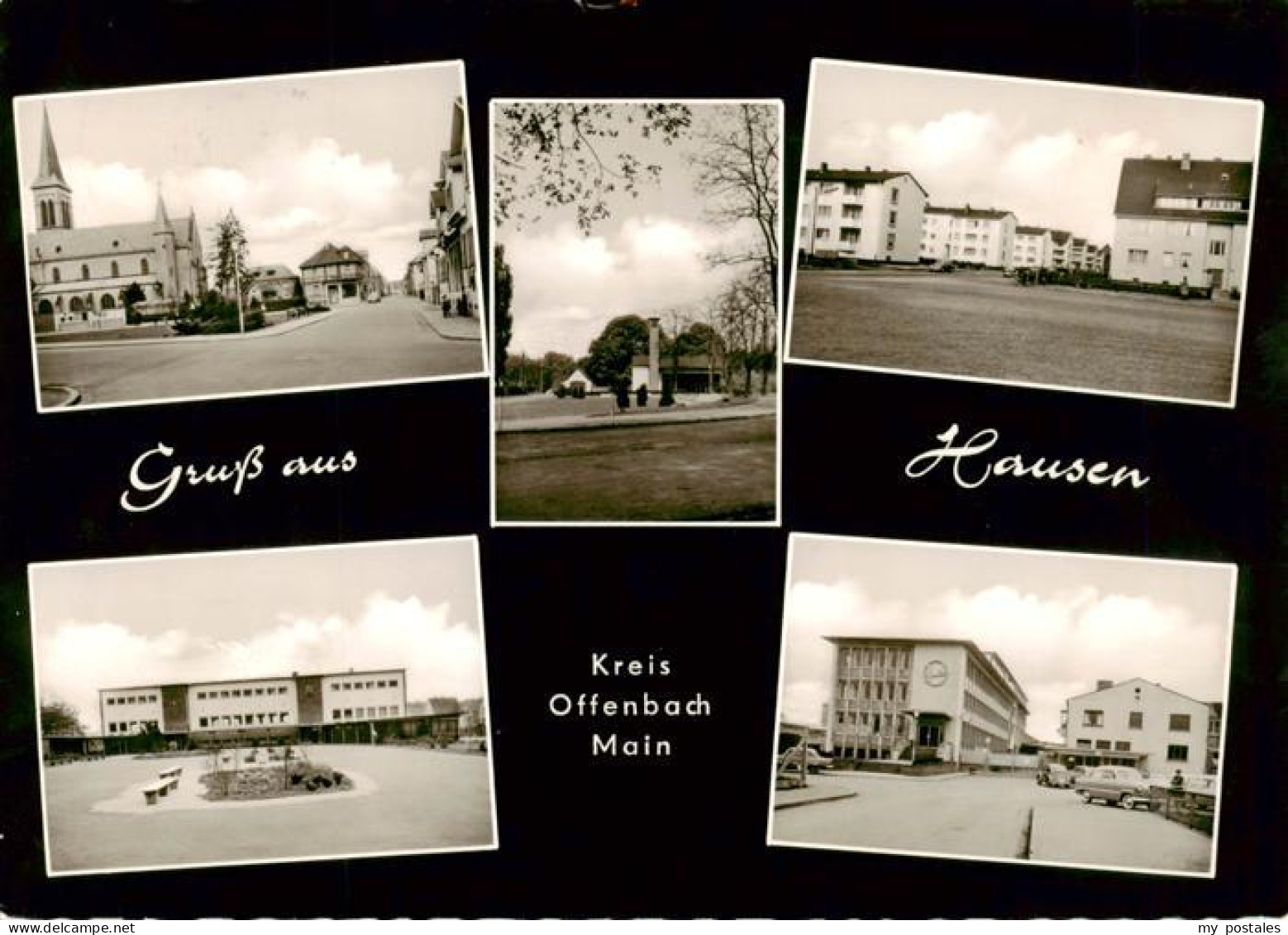 Hausen Hessen Offenbach Teilansichten Kirche Park