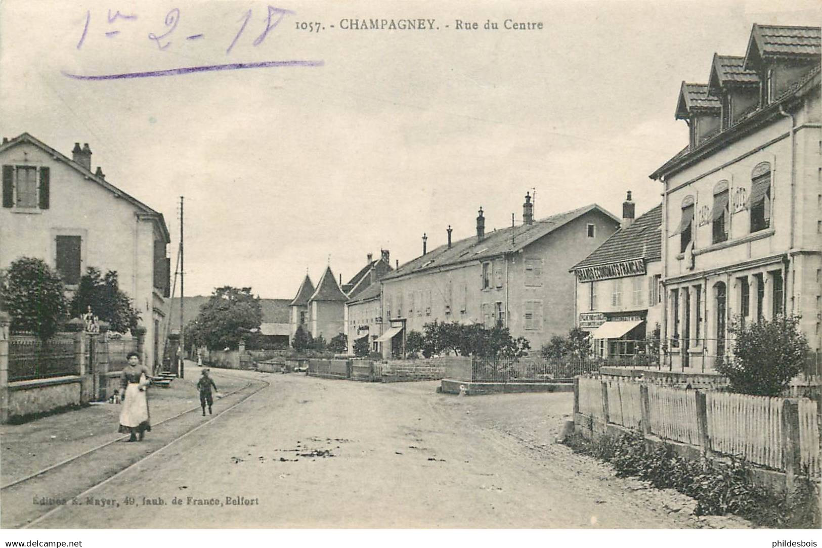 HAUTE SAONE  CHAMPAGNEY  rue du centre