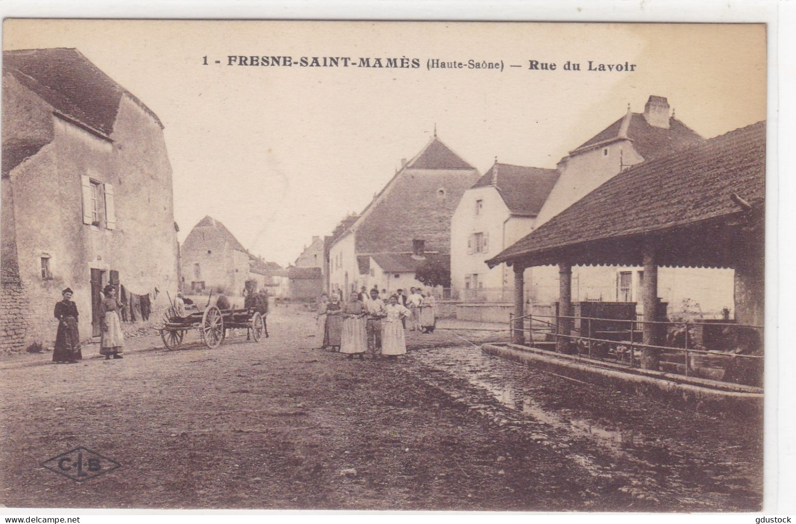 Haute-Saône - Fresne-Saint-Mamès - rue du Lavoir