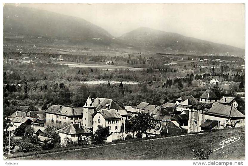 - haute savoie -ref-C107-  contamine sur arve - vue generale - carte bon etat -