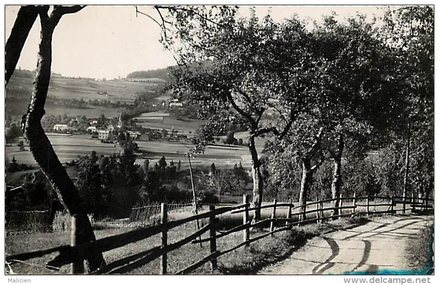 - haute savoie -ref-C109- chevenoz - vue sur le village -