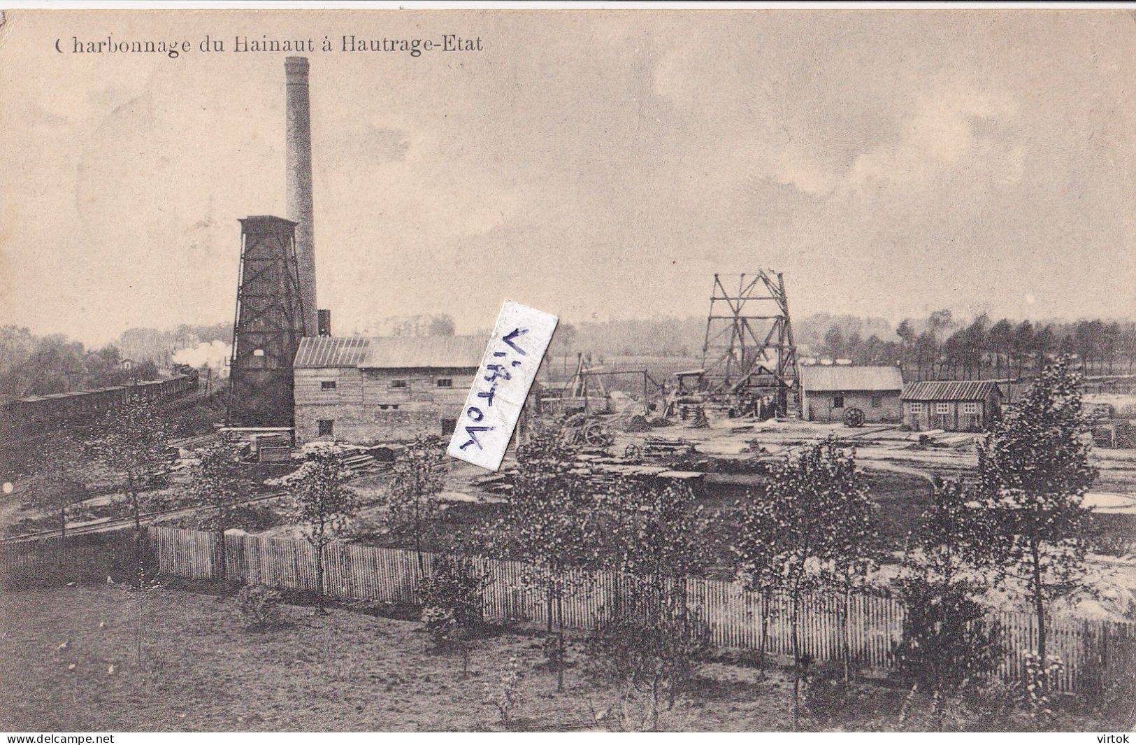 Hautrage  : charbonnage du  Hainaut    ( ecrit    avec timbre )