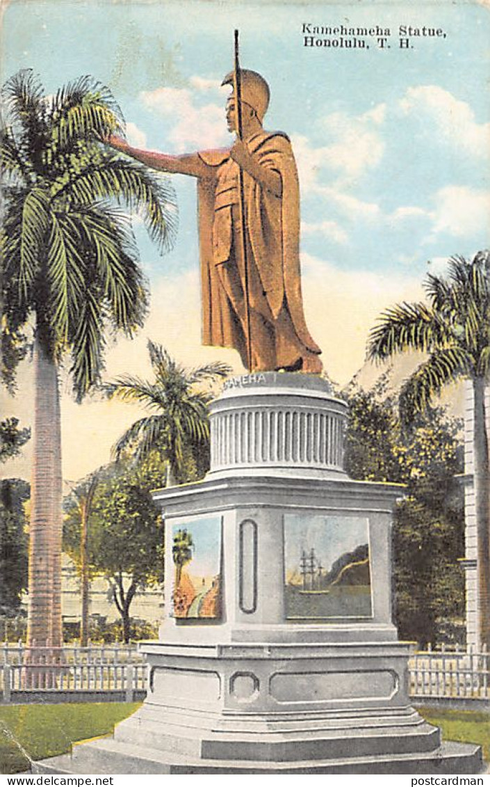 Hawaii - HONOLULU - Kamehameha Statue - Publ. The Island Curio Co.
