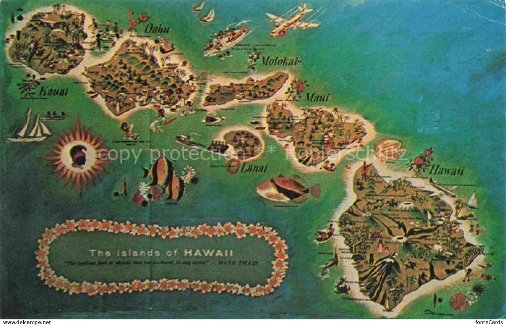 Hawaii Island Hawaii USA Landkarte