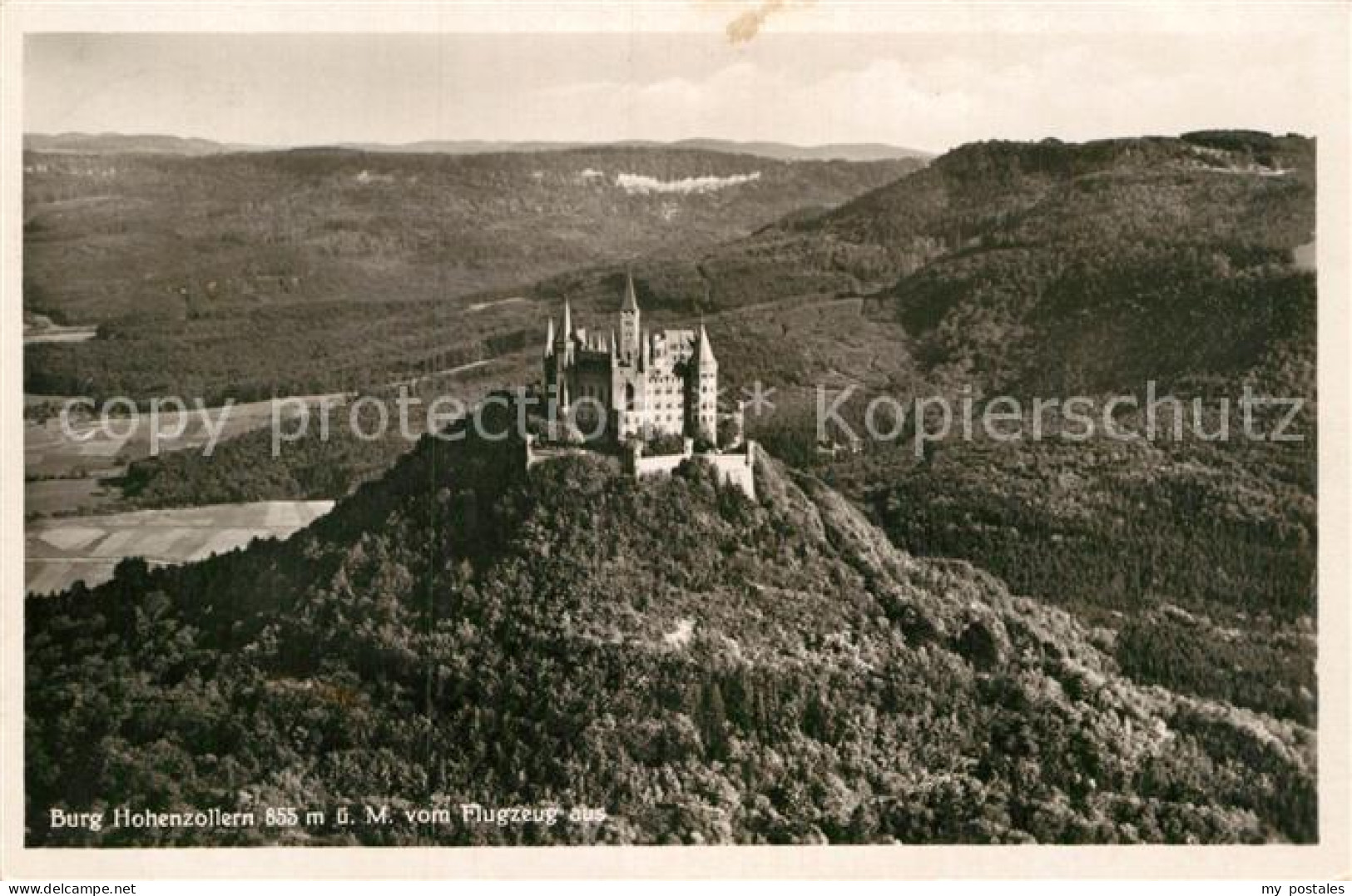 Hechingen Fliegeraufnahme Burg Hohenzollern