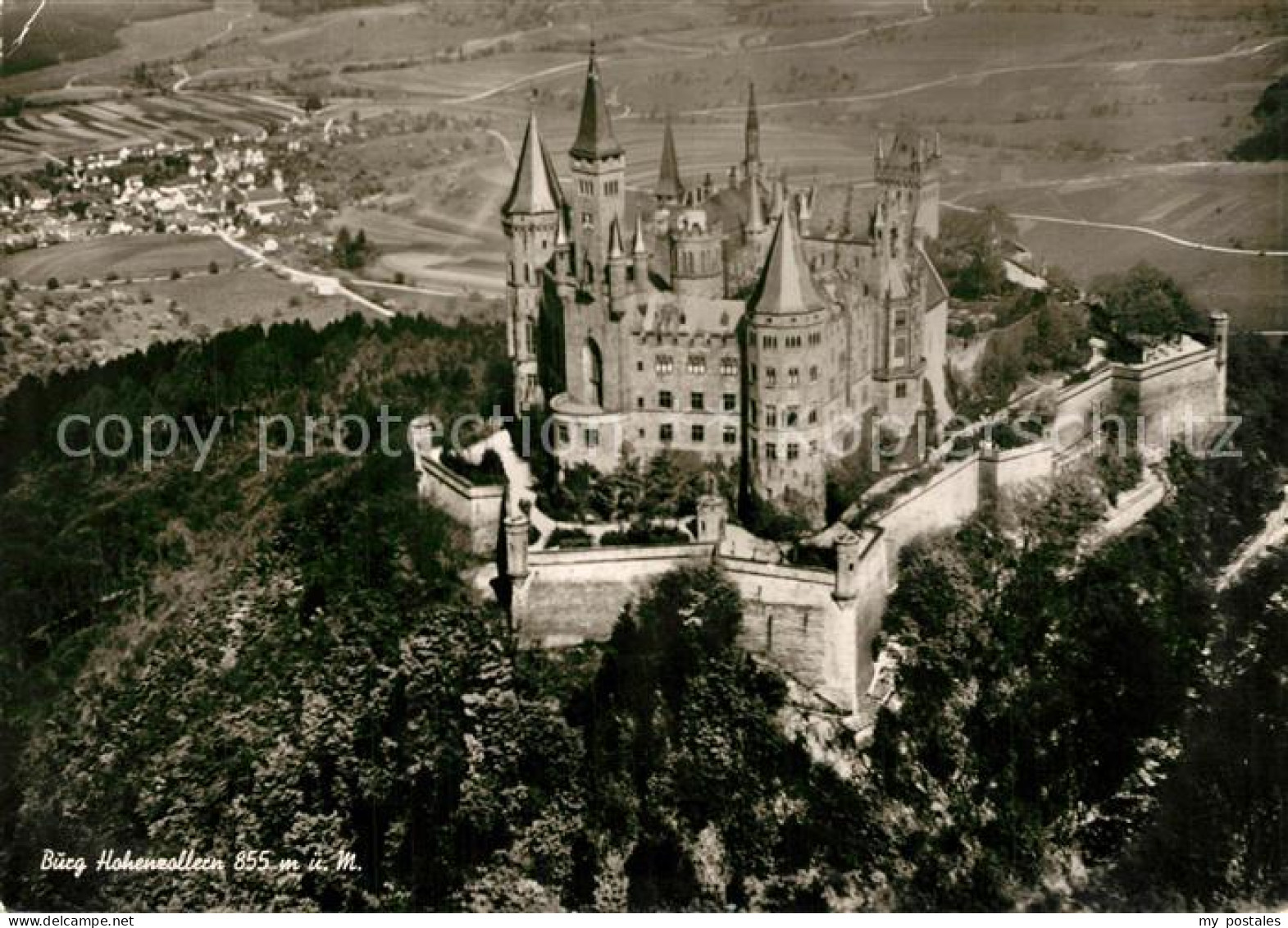 Hechingen Fliegeraufnahme Burg Hohenzollern