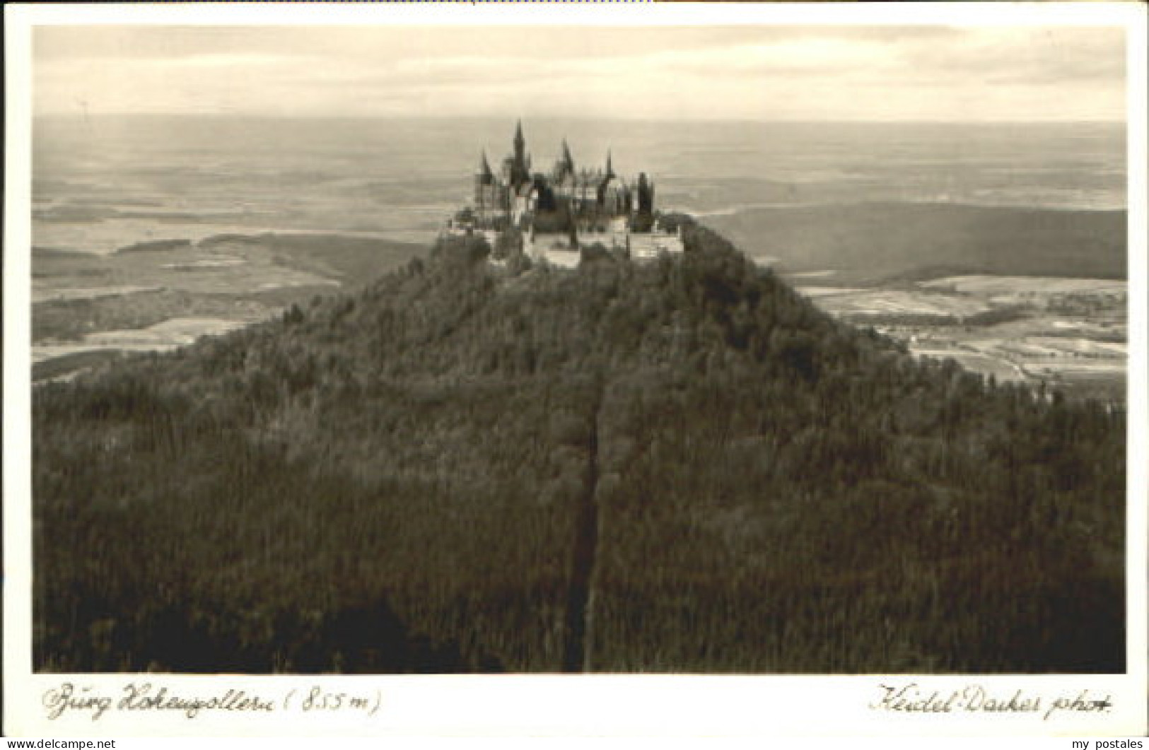 Hechingen gestempelt Hechingen Burg Hohenzollern Fliegeraufnahme  x 1956