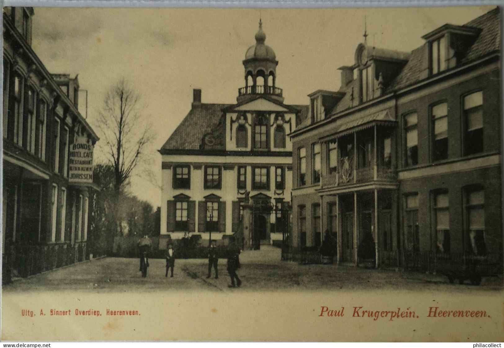 Heerenveen // Paul Krugerplein (links Hotel Jorissen) ca 1900
