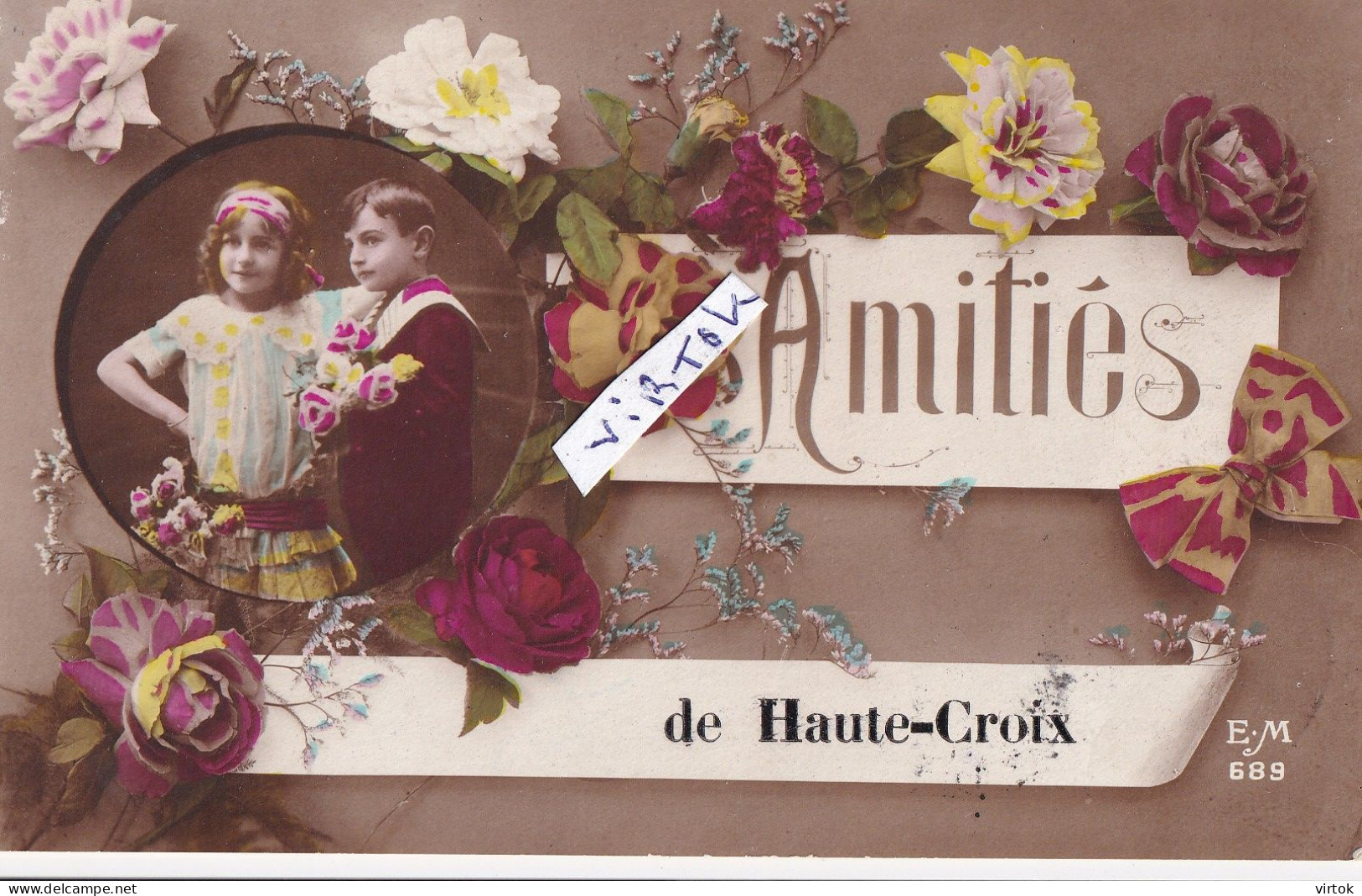 HEIKRUIS -  Haut-Croix :   amitiés    ( avec timbre )